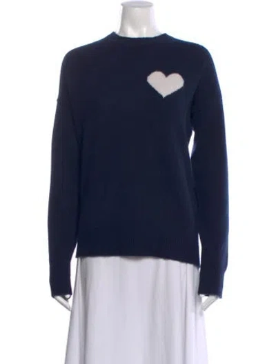 Pre-owned Sprwmn Cashmere Graphic Print Sweater In Blue