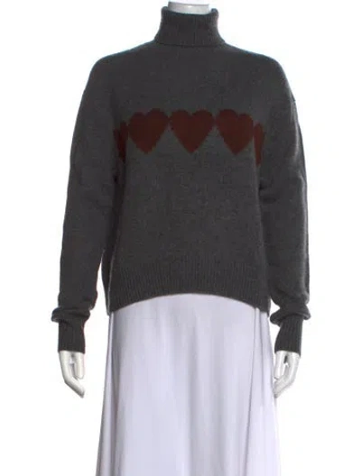 Pre-owned Sprwmn Cashmere Graphic Print Sweater In Grey
