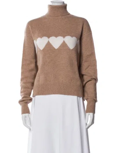 Pre-owned Sprwmn Cashmere Graphic Print Sweater W/ Tags In Brown