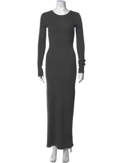 Pre-owned Sprwmn Cashmere Long Dress In Grey