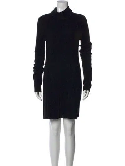 Pre-owned Sprwmn Cashmere Mini Dress In Black