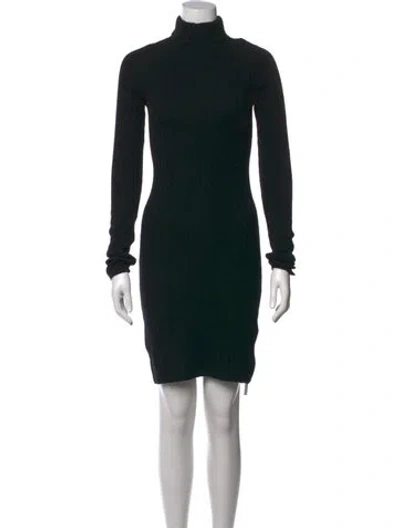 Pre-owned Sprwmn Cashmere Mini Dress In Black