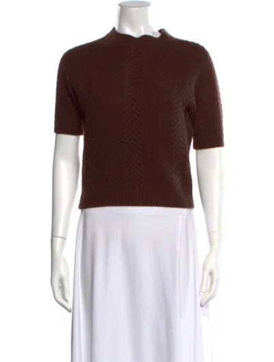 Pre-owned Sprwmn Cashmere Mock Neck Sweater In Brown