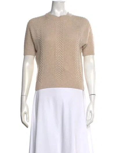 Pre-owned Sprwmn Cashmere Mock Neck Sweater In Neutrals