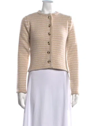 Pre-owned Sprwmn Cashmere Patterned Sweater W/ Tags In Neutrals