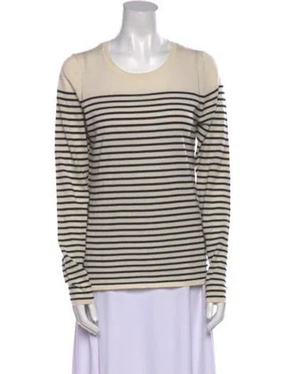 Pre-owned Sprwmn Cashmere Striped Sweater In Neutral