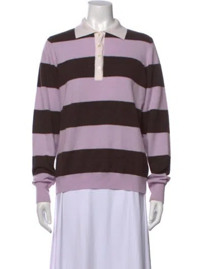 Pre-owned Sprwmn Cashmere Striped Sweater In Pink