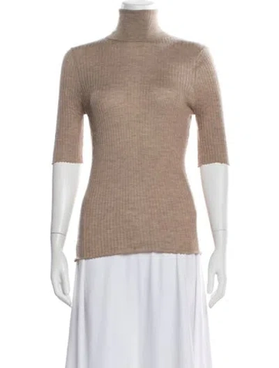 Pre-owned Sprwmn Cashmere Turtleneck Sweater In Neutrals