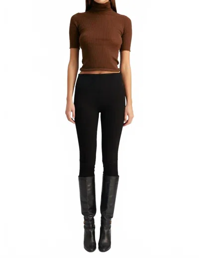 Sprwmn Cashmere Turtleneck Top In Chocolate In Brown