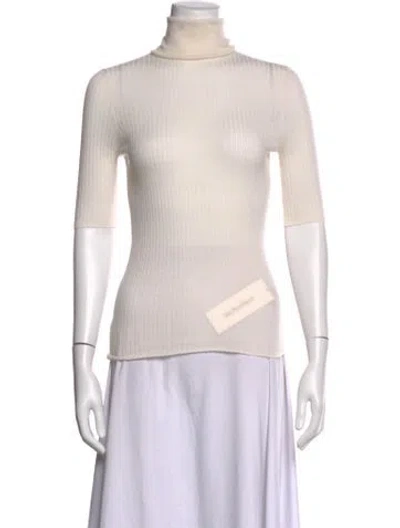 Pre-owned Sprwmn Cashmere Turtleneck Top In Neutrals