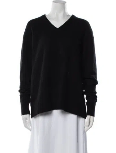 Pre-owned Sprwmn Cashmere V-neck Sweater In Black