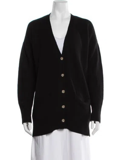 Pre-owned Sprwmn Cashmere V-neck Sweater In Black