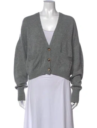 Pre-owned Sprwmn Cashmere V-neck Sweater In Grey