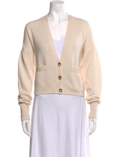 Pre-owned Sprwmn Cashmere V-neck Sweater In Neutral