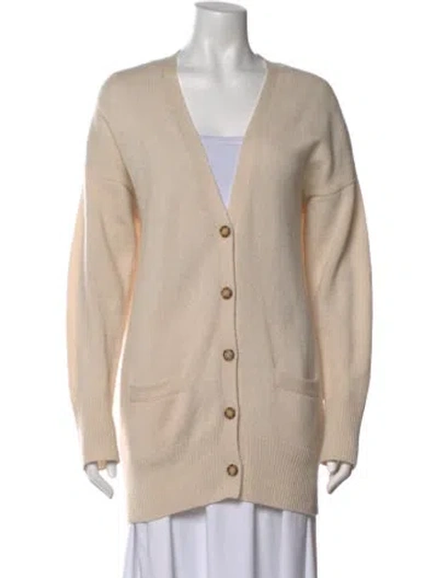 Pre-owned Sprwmn Cashmere V-neck Sweater In Neutral