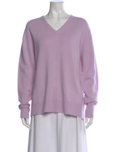 Pre-owned Sprwmn Cashmere V-neck Sweater In Purple