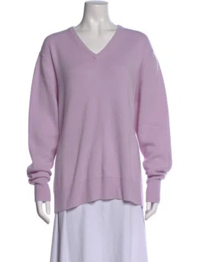 Pre-owned Sprwmn Cashmere V-neck Sweater In Purple