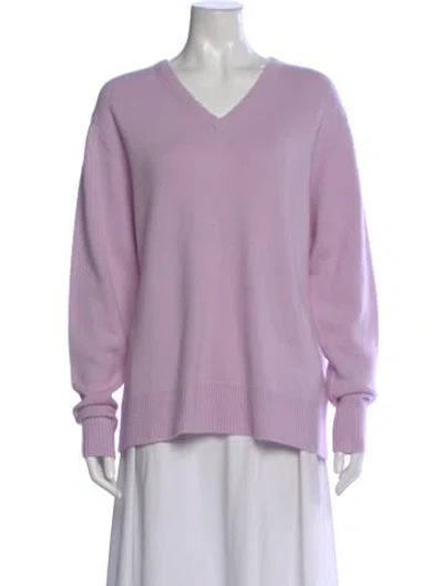 Pre-owned Sprwmn Cashmere V-neck Sweater In Purple
