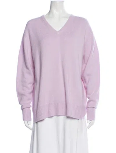Pre-owned Sprwmn Cashmere V-neck Sweater In Purple