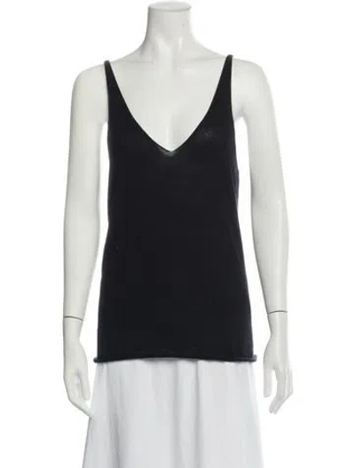 Pre-owned Sprwmn Cashmere V-neck Top In Black