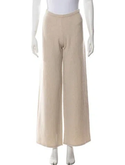 Pre-owned Sprwmn Cashmere Wide Leg Pants In Neutrals