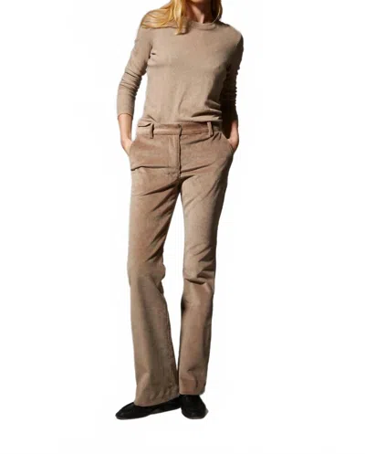 Sprwmn Corduroy Micro Flare Pant In French Taupe In Brown