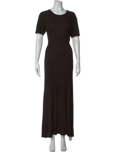 Pre-owned Sprwmn Crew Neck Long Dress W/ Tags In Black