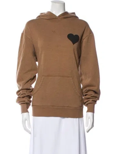 Pre-owned Sprwmn Crew Neck Long Sleeve Hoodie In Brown