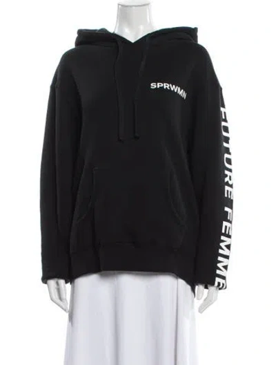 Pre-owned Sprwmn Crew Neck Long Sleeve Hoodie In Gray