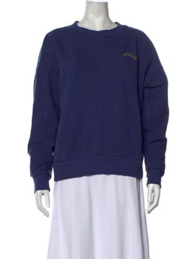 Pre-owned Sprwmn Crew Neck Long Sleeve Sweatshirt In Blue