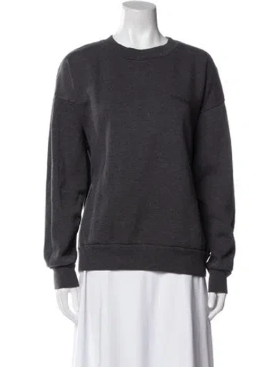 Pre-owned Sprwmn Crew Neck Long Sleeve Sweatshirt In Gray