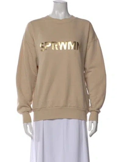 Pre-owned Sprwmn Crew Neck Long Sleeve Sweatshirt In Neutral