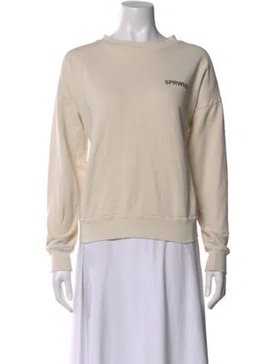 Pre-owned Sprwmn Crew Neck Long Sleeve Sweatshirt In Neutral