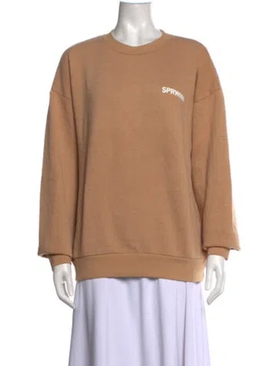 Pre-owned Sprwmn Crew Neck Long Sleeve Sweatshirt In Neutrals