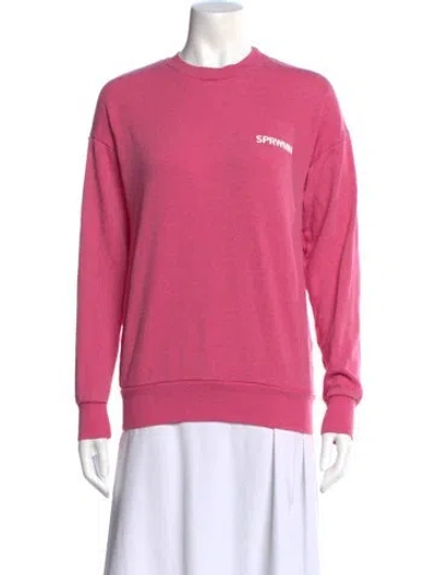 Pre-owned Sprwmn Crew Neck Long Sleeve Sweatshirt In Pink