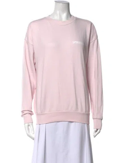 Pre-owned Sprwmn Crew Neck Long Sleeve Sweatshirt In Pink