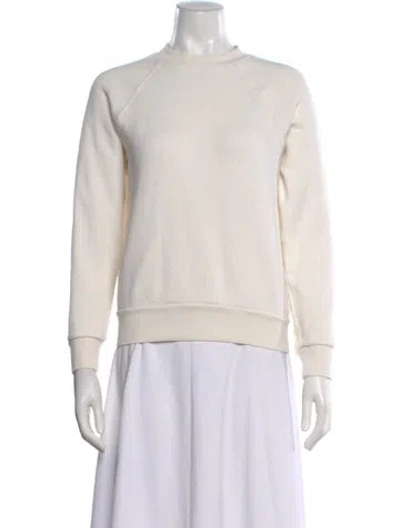 Pre-owned Sprwmn Crew Neck Long Sleeve Sweatshirt In White