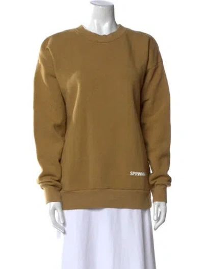 Pre-owned Sprwmn Crew Neck Long Sleeve Sweatshirt In Yellow