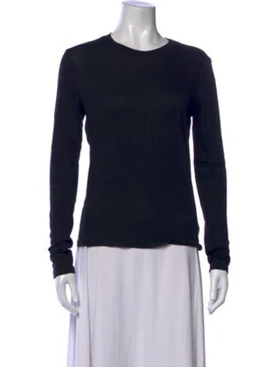 Pre-owned Sprwmn Crew Neck Long Sleeve Top In Black