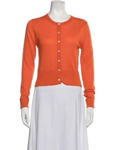 Pre-owned Sprwmn Crew Neck Long Sleeve Top In Orange