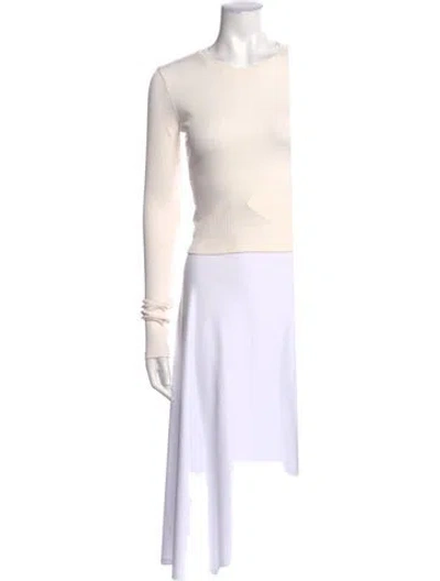 Pre-owned Sprwmn Crew Neck Long Sleeve Top In White