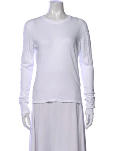 Pre-owned Sprwmn Crew Neck Long Sleeve Top In White