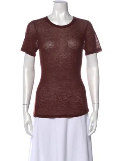 Pre-owned Sprwmn Crew Neck Short Sleeve T-shirt In Brown
