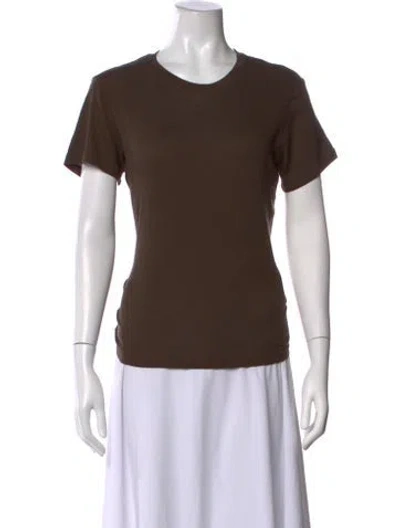 Pre-owned Sprwmn Crew Neck Short Sleeve T-shirt In Brown