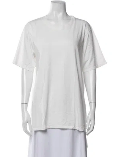 Pre-owned Sprwmn Crew Neck Short Sleeve T-shirt In Gold/white
