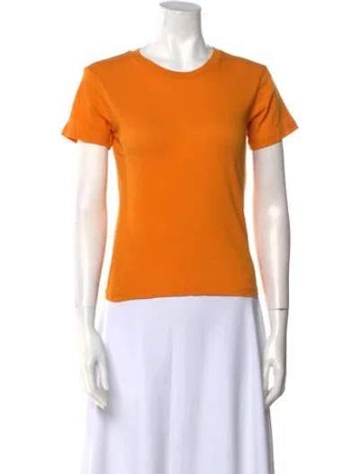 Pre-owned Sprwmn Crew Neck Short Sleeve T-shirt In Orange