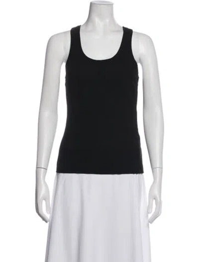 Pre-owned Sprwmn Crew Neck Sleeveless Top In Black