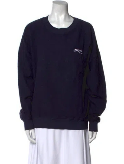 Pre-owned Sprwmn Crew Neck Sweater In Blue