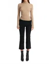 Sprwmn Crop Flare Corduroy Pants In Black