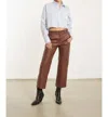 Sprwmn Cropped Baggy Lowrise Trousers In Whiskey In Brown